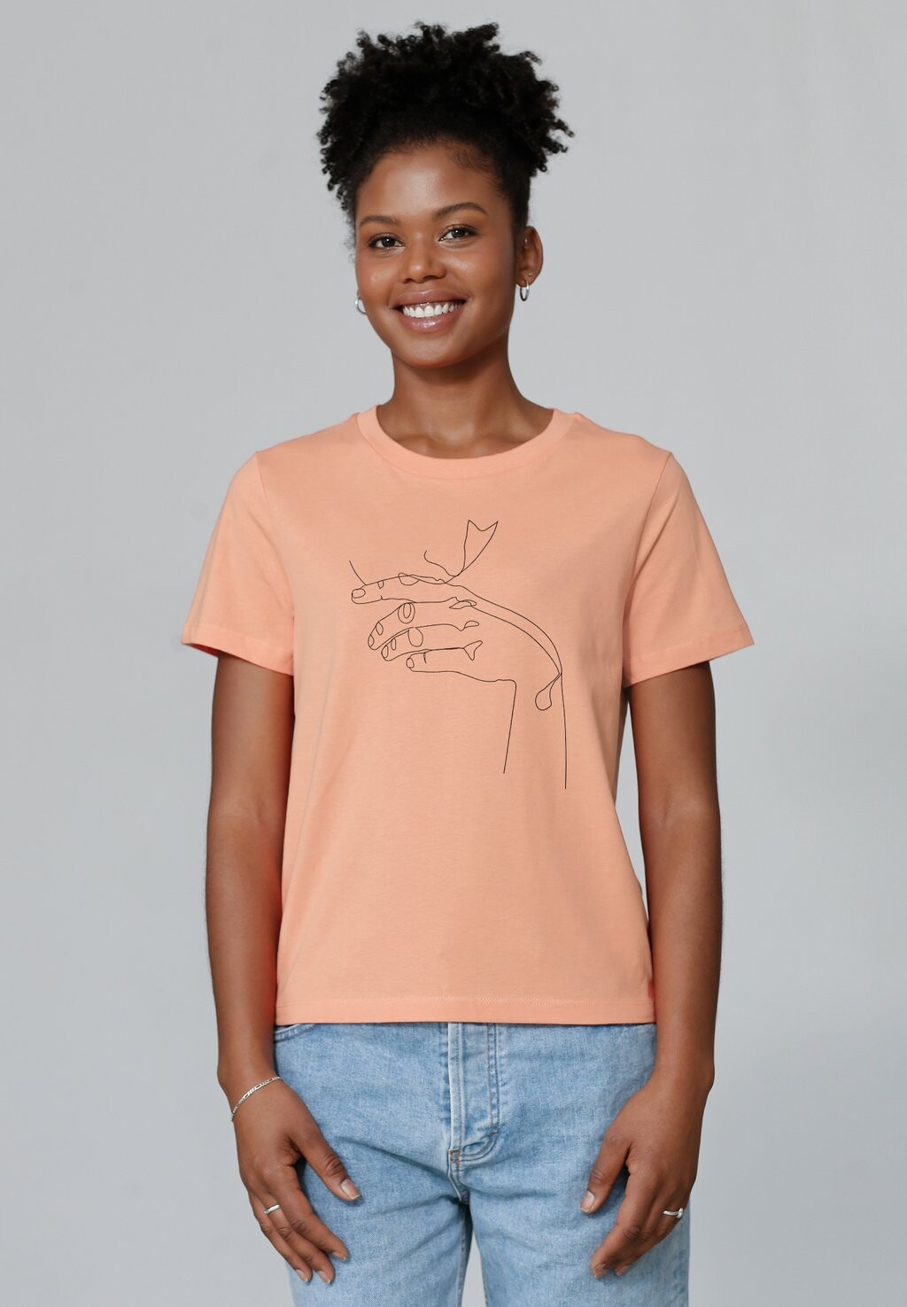 

Футболка с принтом DON'T HURT YOURSELF watapparel, светло-розовый