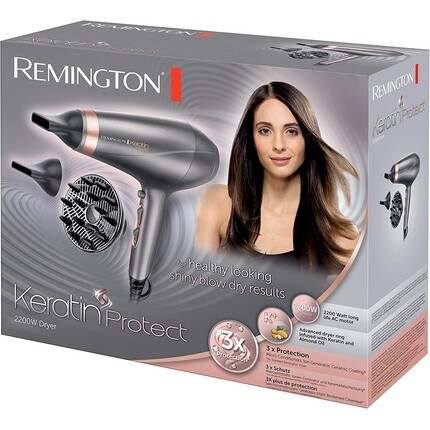 Фен Pro Ion Keratin Protect 2200 Вт с 3 насадками для укладки — Ac8820 Single, Remington — фото 2