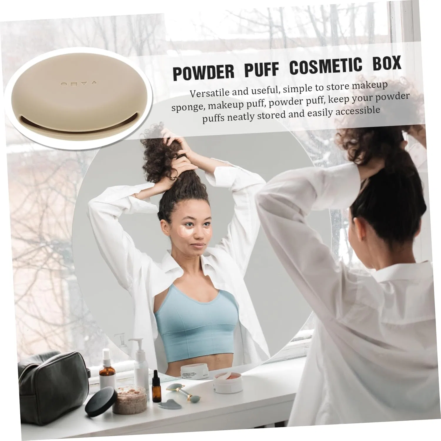 Компактный чехол для спонжа Silicone Makeup Sponge Holder Beatifufu 7.5x7.5x2 см — фото 3