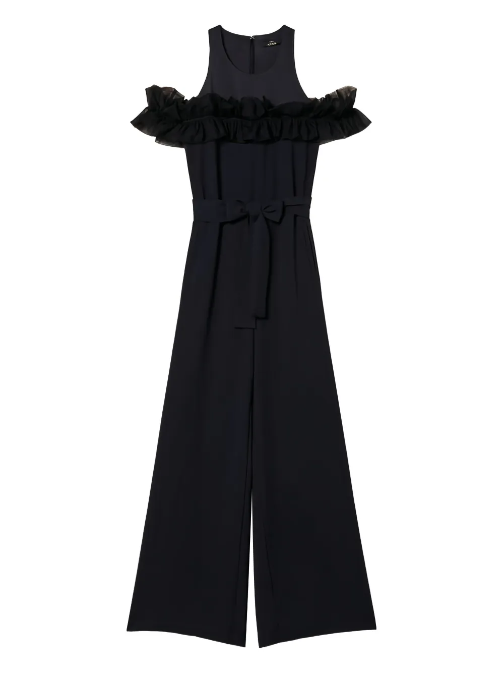 

Комбинезон широкого кроя с оборками Twinset, черный