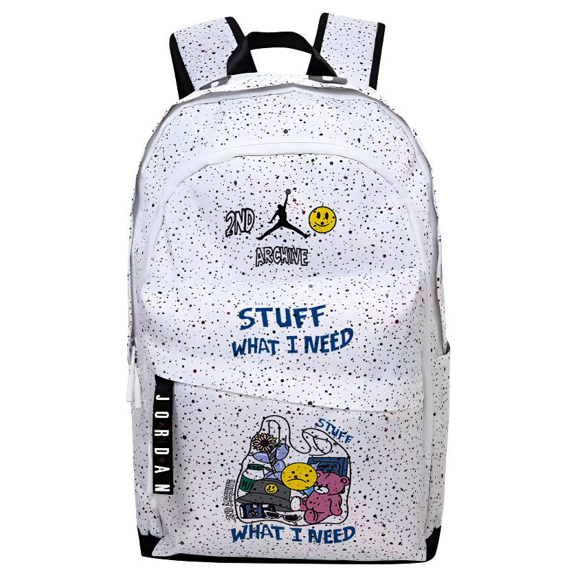 

Jordan Полиэстеровый рюкзак унисекс белый, Smiley Face Shopping Bag Bear