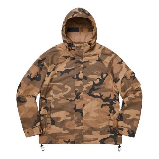 

Куртка Supreme FW19 Week 11 Cotton Field Jacket Brown Woodland Camo, желто-коричневый