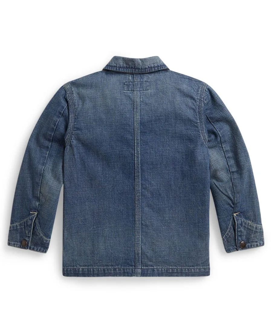 Джинсовая куртка с длинными рукавами для мальчиков 2-7 лет Polo Ralph Lauren, Indigo — фото 4