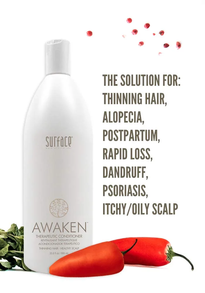 Терапевтический кондиционер Surface Hair Awaken - натуральные ингредиенты для тонких волос и здоровья кожи головы. 1000 мл (1 шт.) — фото 2