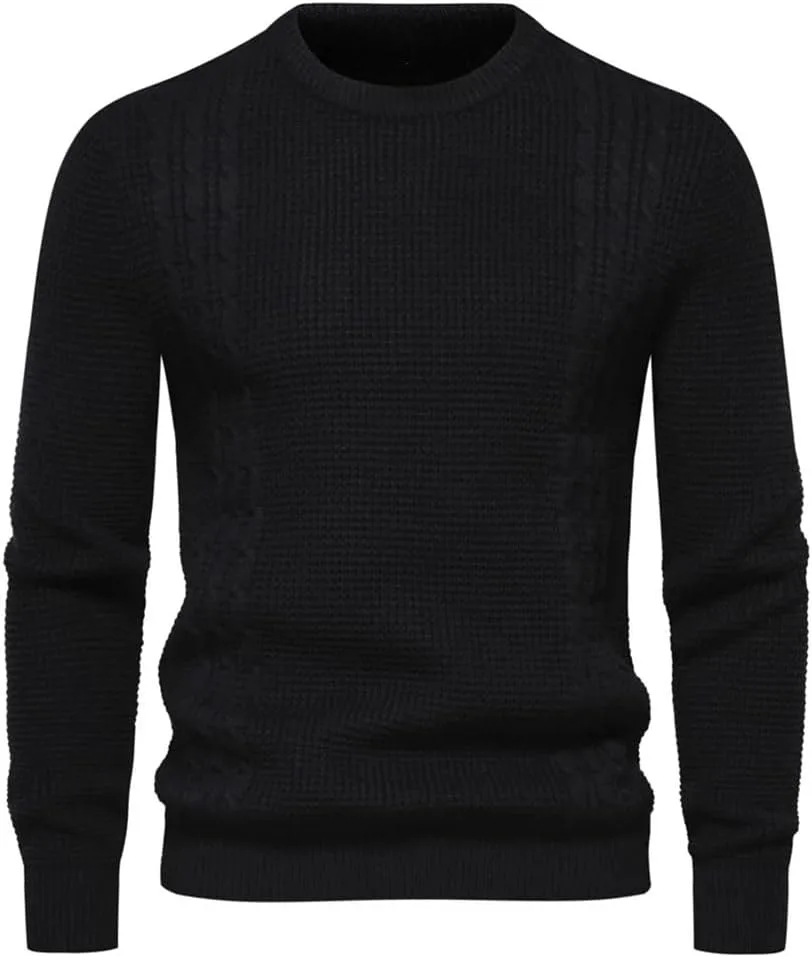 

Мужской теплый пуловер с длинным рукавом