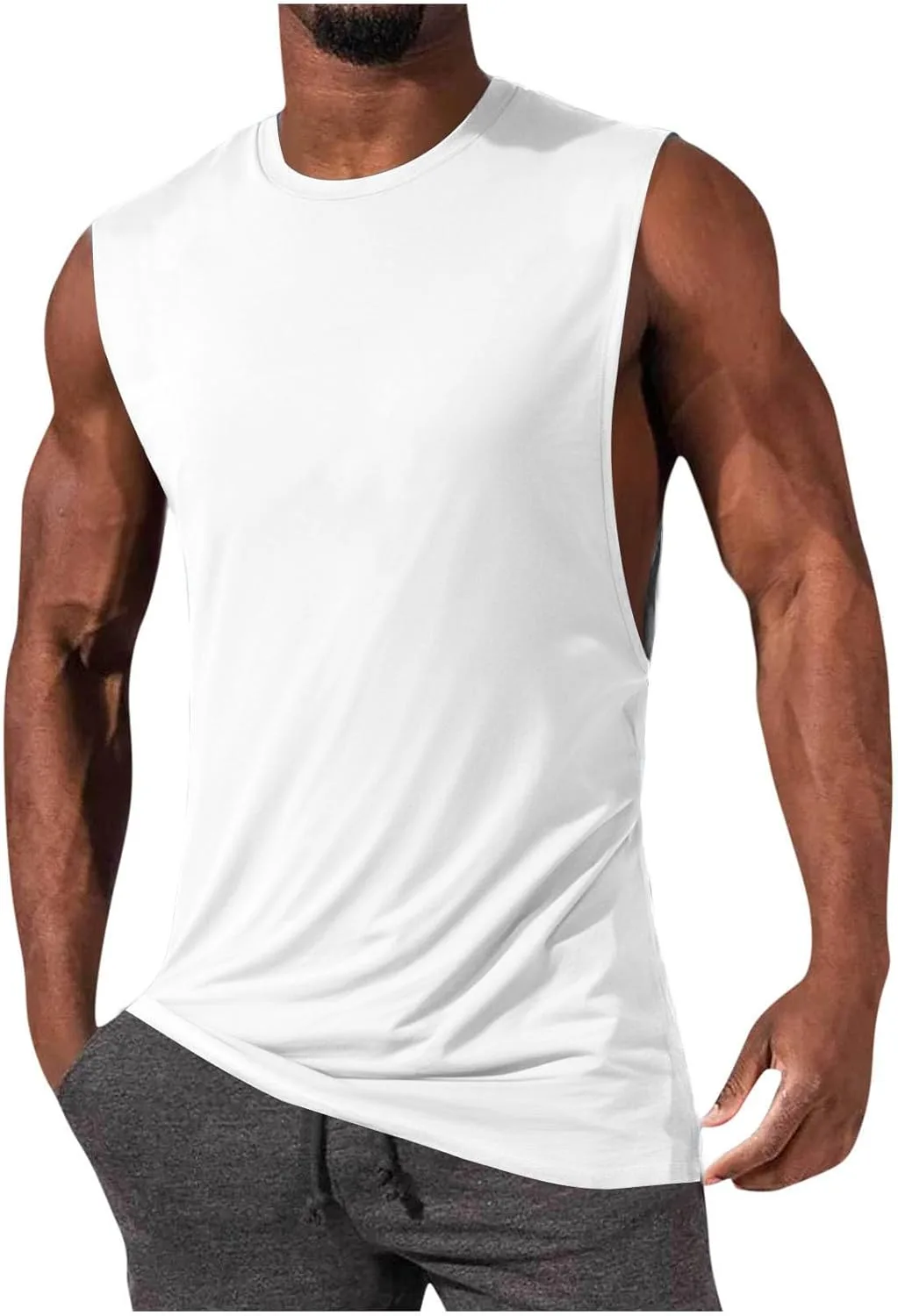 

Мужской майка-стрингер Muscle Cut Off для тренировок