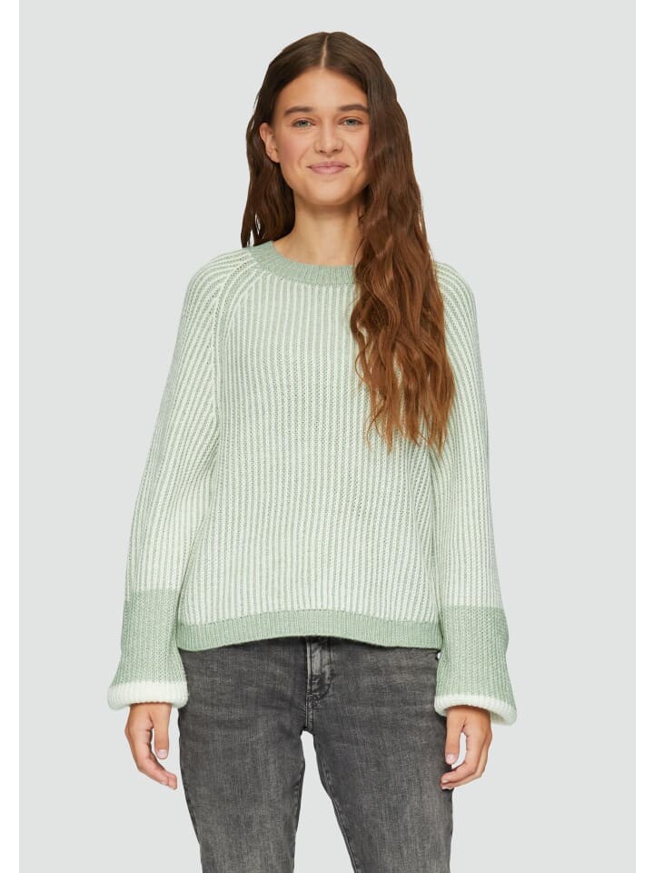 

Пуловер QS Strickpullover langarm, зеленый