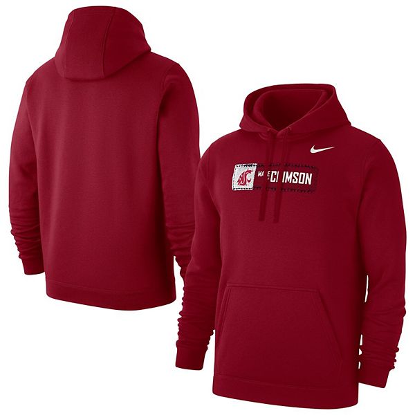 Мужская толстовка washington state cougars crimson Nike