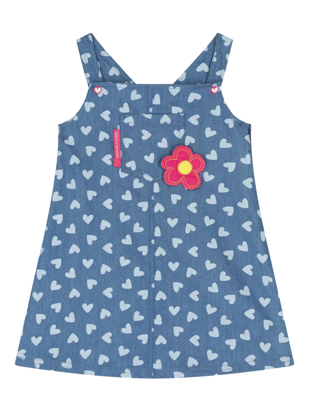 Платье из шамбре с сердечками Agatha Ruiz De La Prada, синий