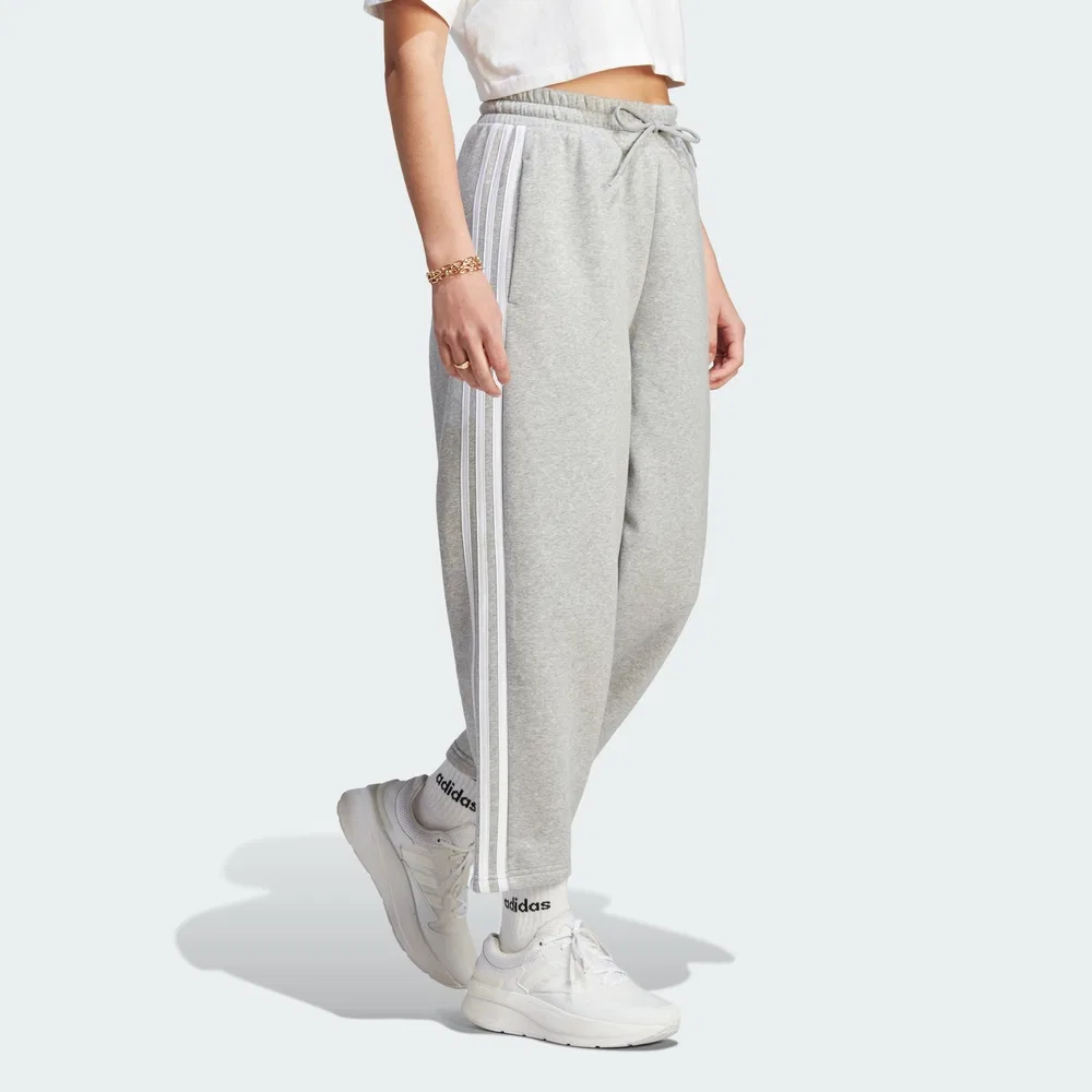 Женские флисовые брюки Essential 3S Open Hem серые от Adidas — фото 3