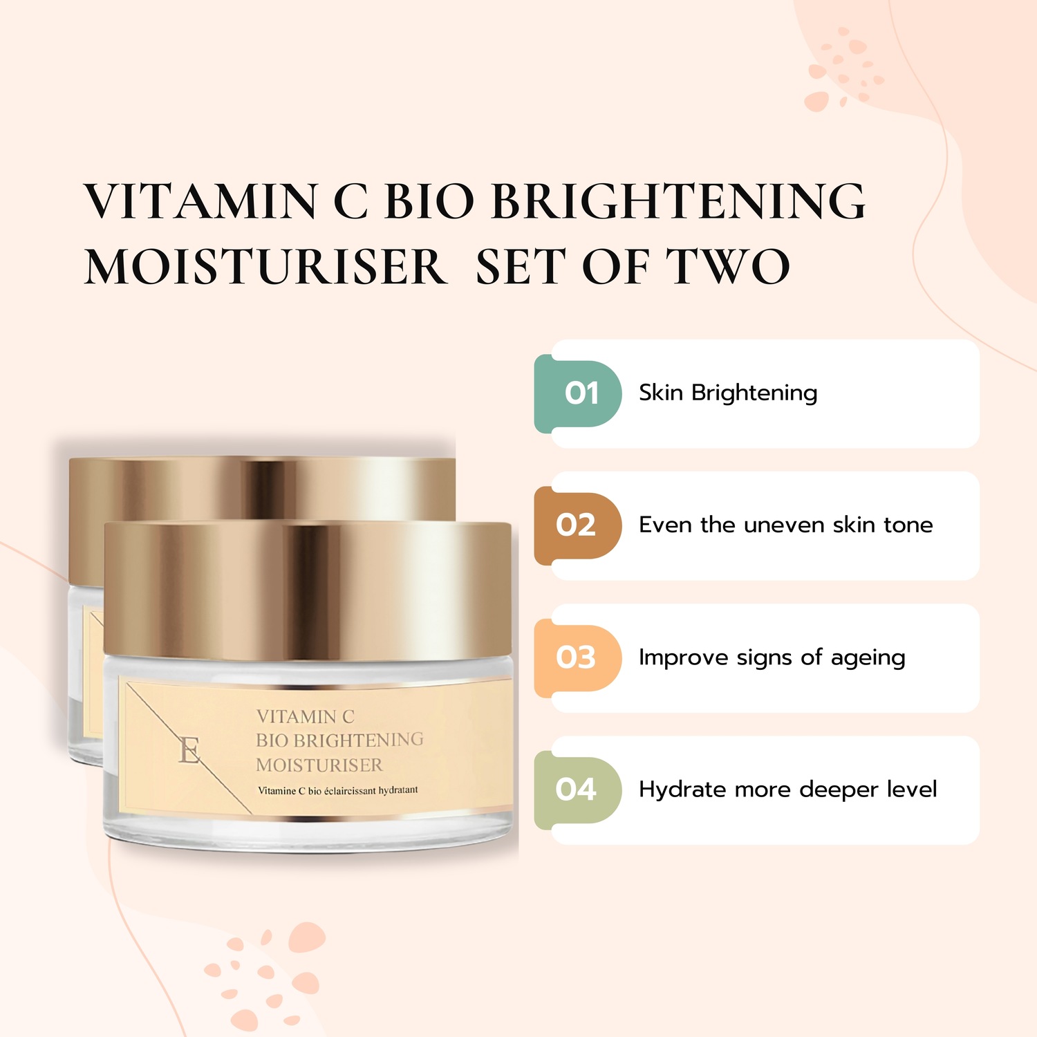 Сыворотка ErthSkin London — Vitamin c bio aufhellende feuchtigkeitscreme , количество — фото 2