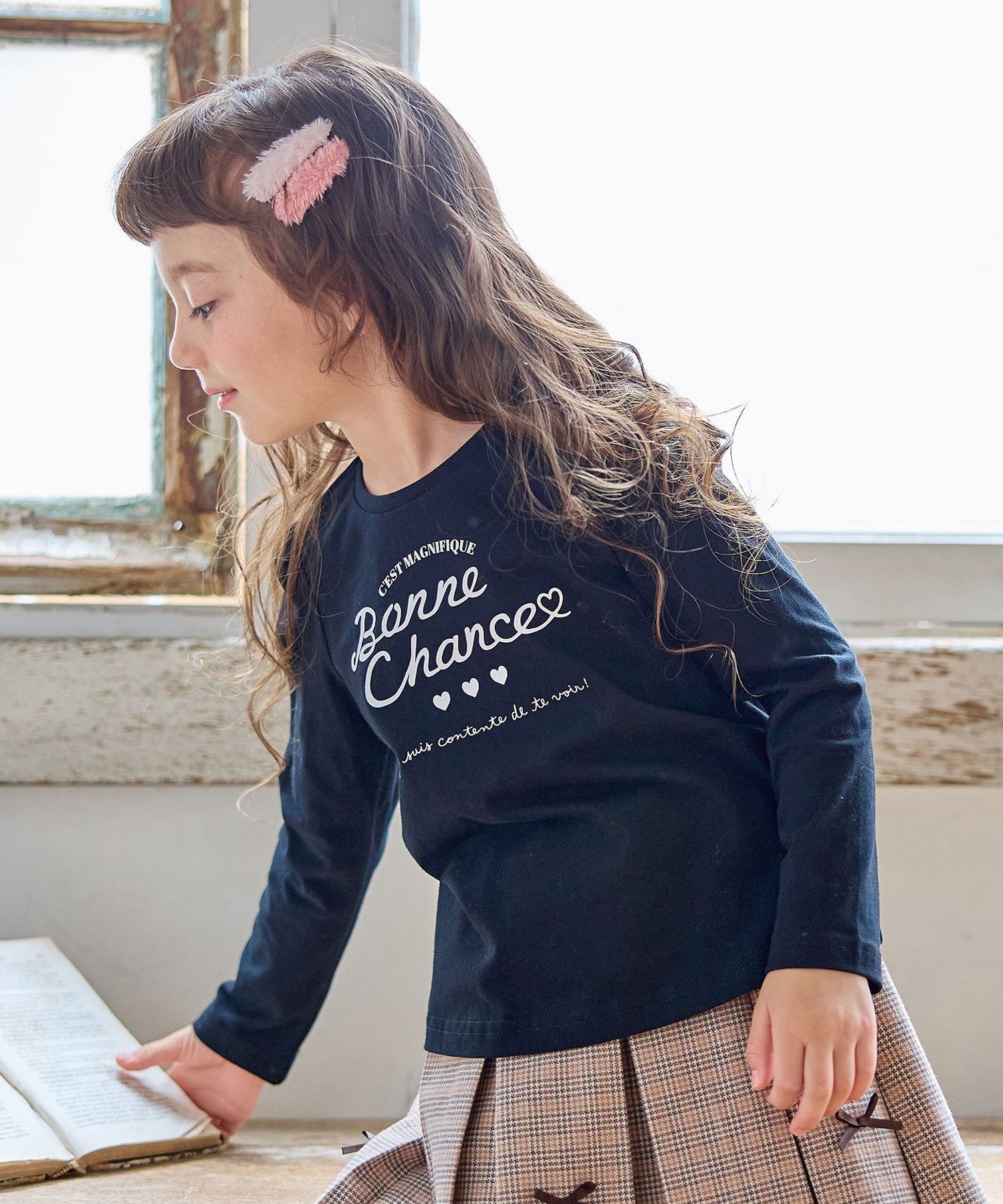 Футболка с длинным рукавом 7days Print Any Kids, Black x Logo [005] — фото 2
