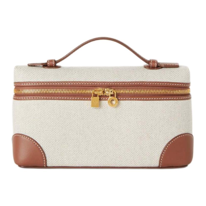 

Loro Piana ExtraPocket Хлопковая Сумка Женская Natural & Caramel & Sun Gold