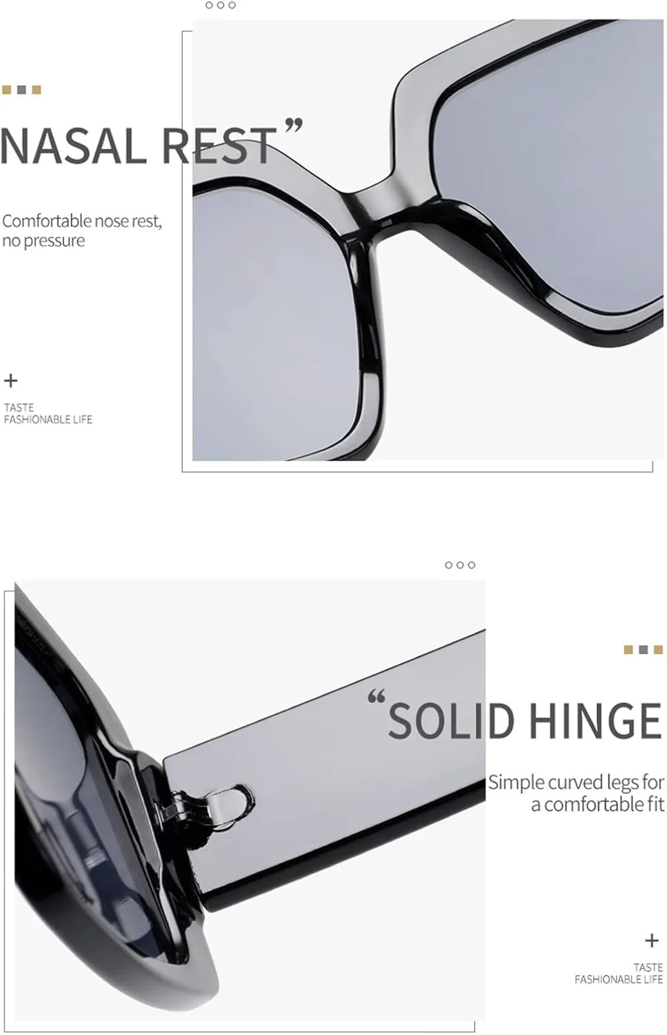 

Солнцезащитные очки для уличной фотографии 2026 года, крупная оправа, для мужчин и женщин, для отдыха на природе и пляже (цвет: G, размер: средний) MTZJH, F