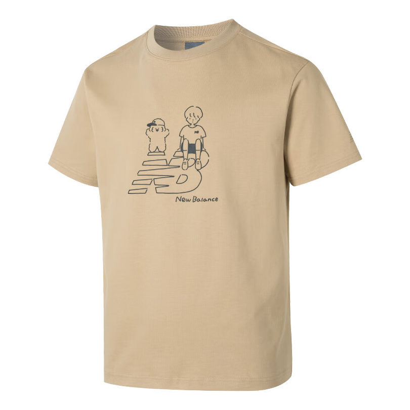 

Футболка New Balance x Noritake Graphic T-Shirt 'Beige', бежевый