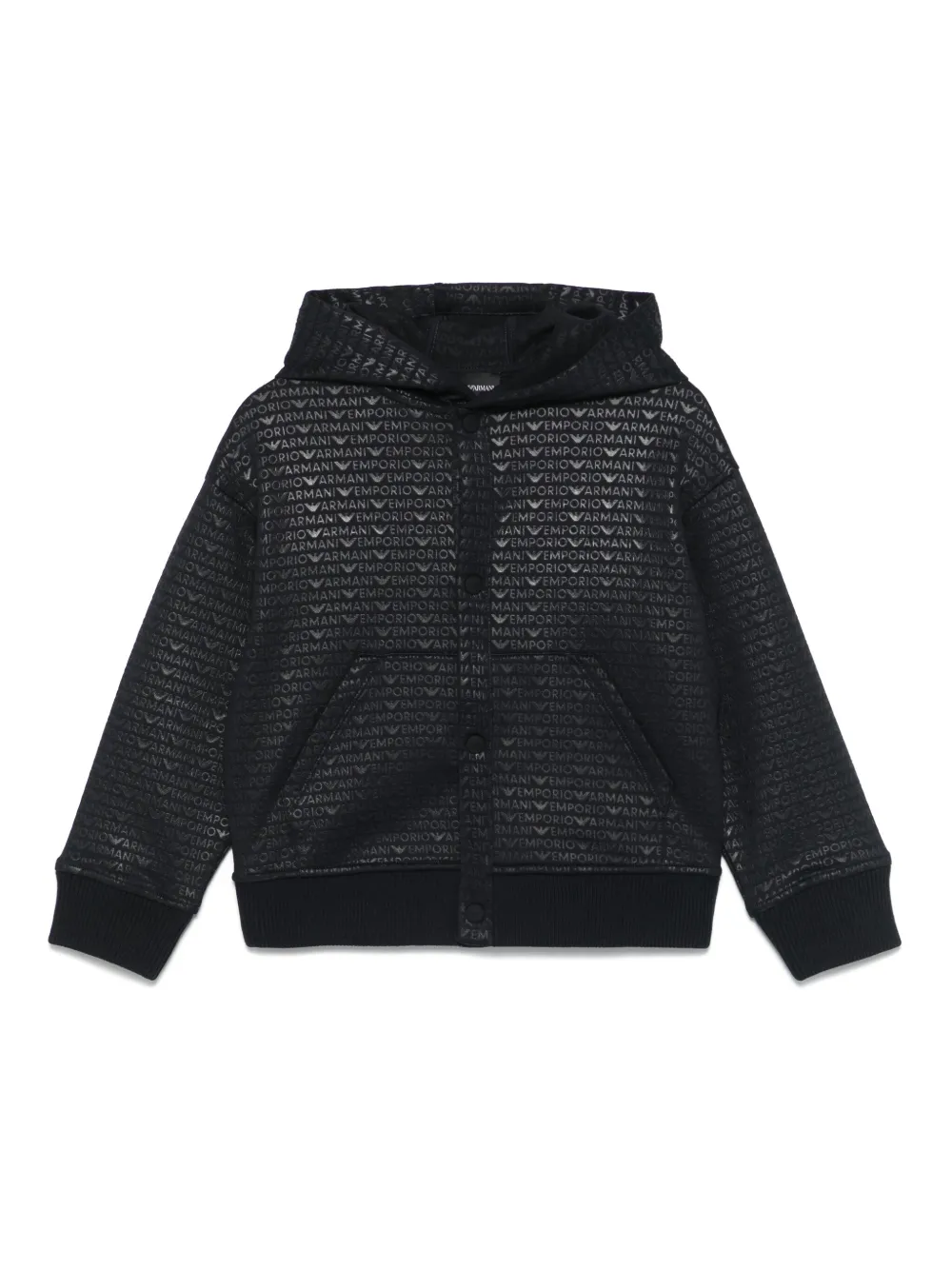 

Худи с логотипом Emporio Armani Kids, синий