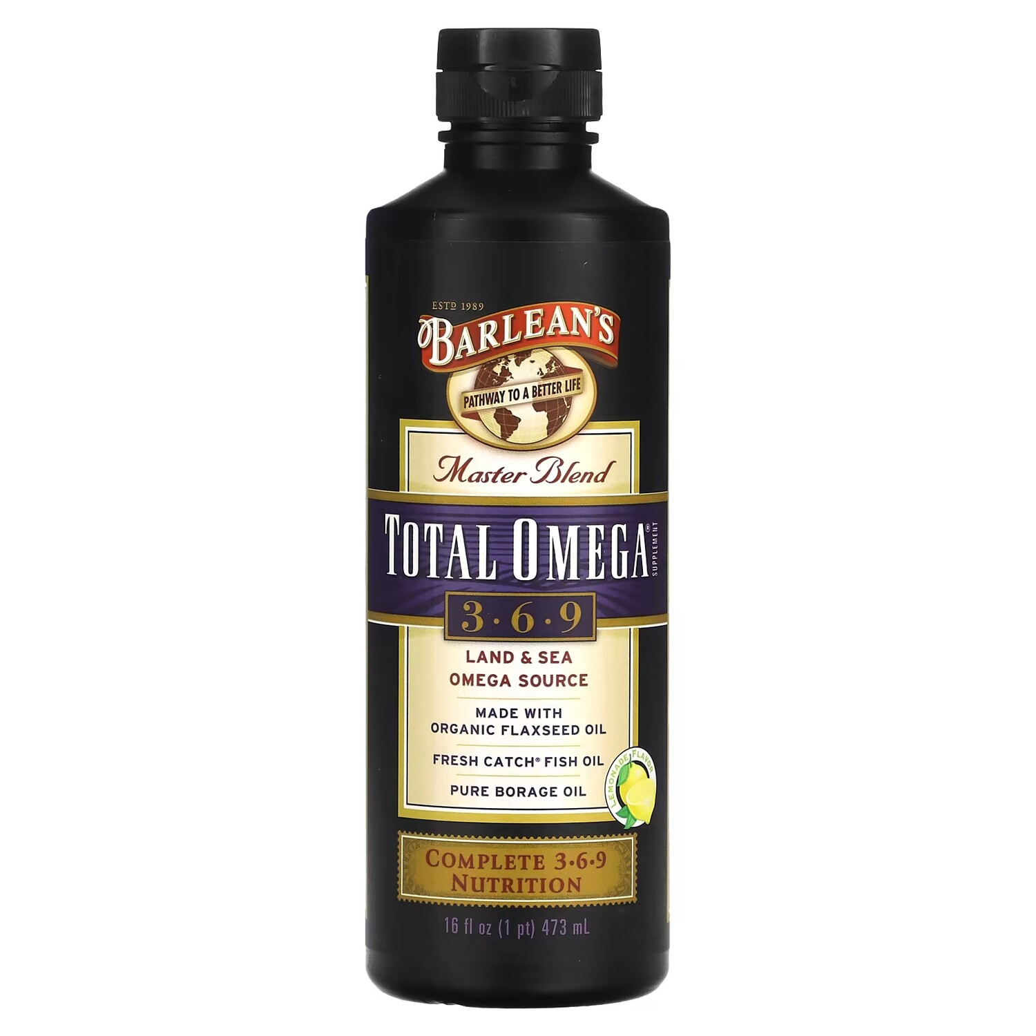 

Добавка Total Omega 3-6-9 Barlean's Master Blend, лимонад