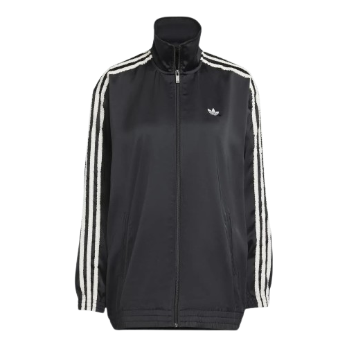 

(WMNS) Спортивная атласная блузка Adidas с оборками, черная