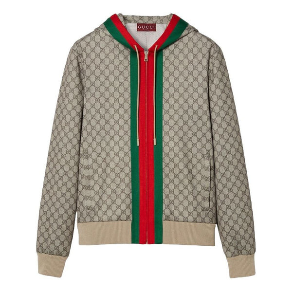 

Куртка technical jersey zip jacket 'beige ebony' Gucci, бежевый