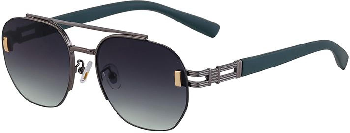 

Винтажные солнцезащитные очки в металлической оправе для мужчин, роскошные, классические, увеличенного размера, для вождения, с защитой от УФ-излучения UV400 TVTBBVV, C4gungraygreen