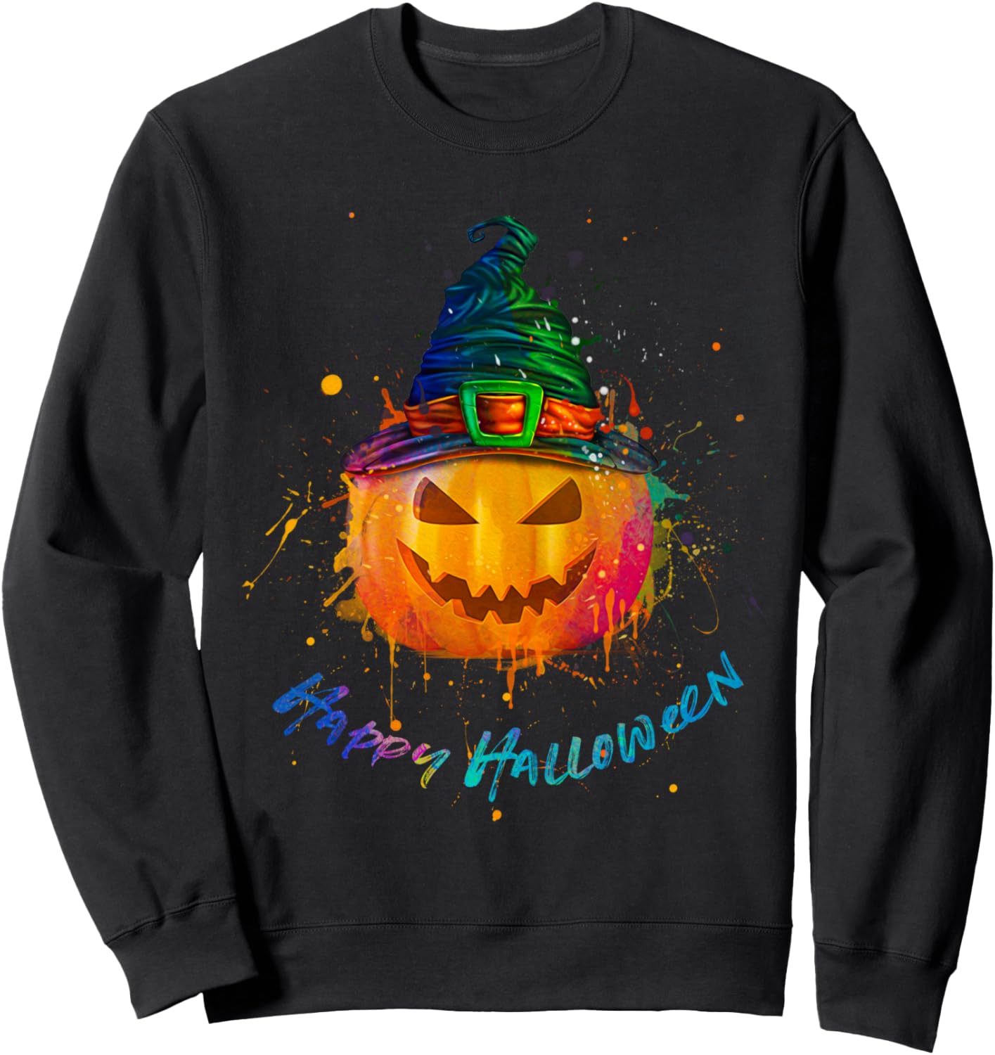 

Классная, страшная, счастливого Хэллоуина толстовка с тыквой Spooky Halloween Pumpkin Artwork Costume, черный