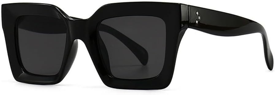 

Ретро-солнцезащитные очки «кошачий глаз» для женщин, модные сине-фиолетовые квадратные солнцезащитные очки для мужчин и женщин, защита от УФ-излучения UV400, очки для маникюра LXLHWN, Black Gray