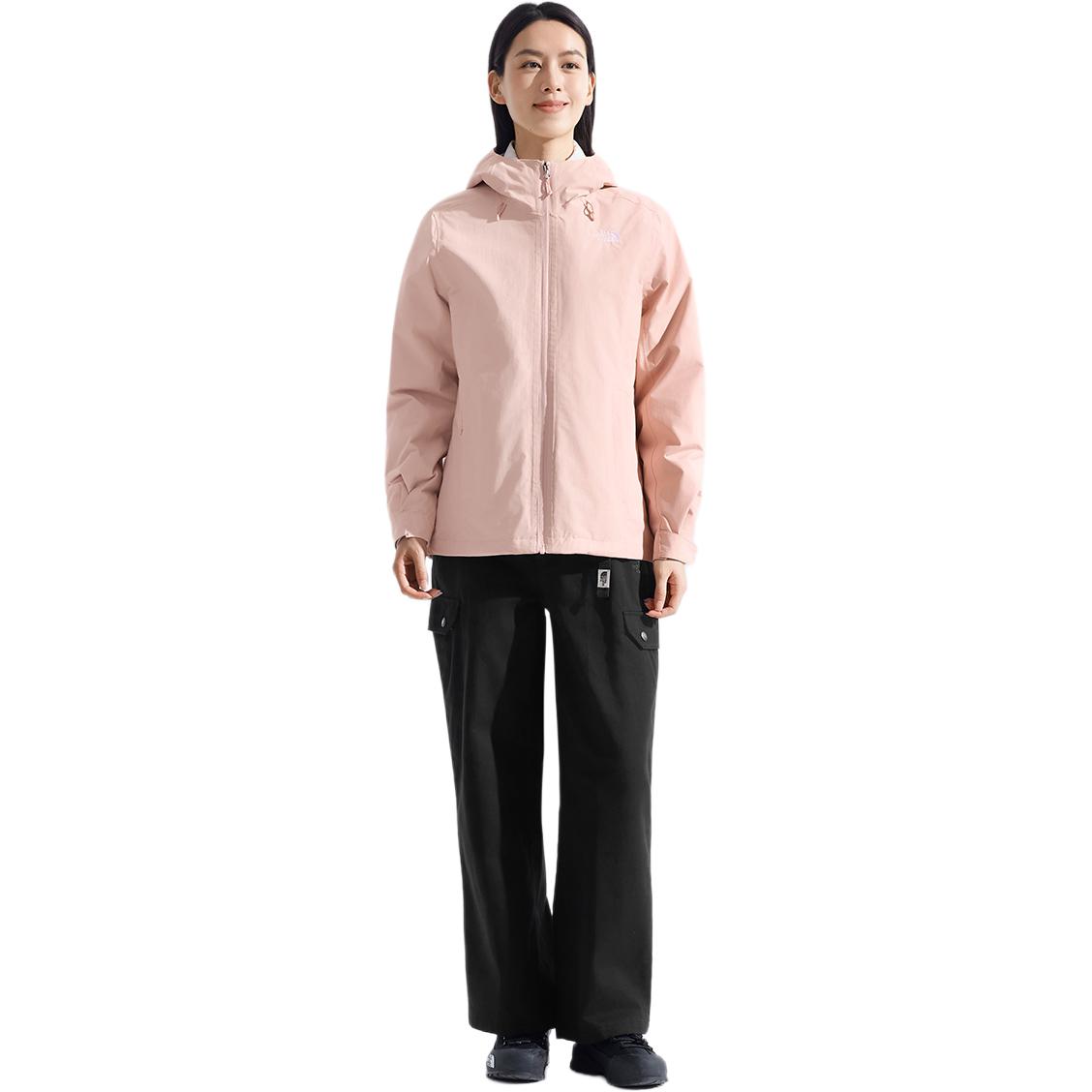 

THE NORTH FACE Женская ветровка для походов водонепроницаемая и ветрозащитная, 7OZ/Mist Pink/Dune White