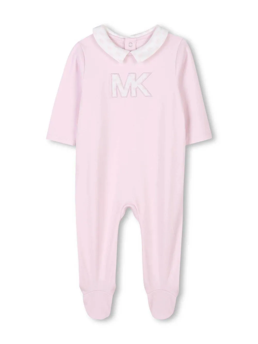 Комплект из пижамы и шапки с нагрудником Michael Kors Kids, розовый — фото 3