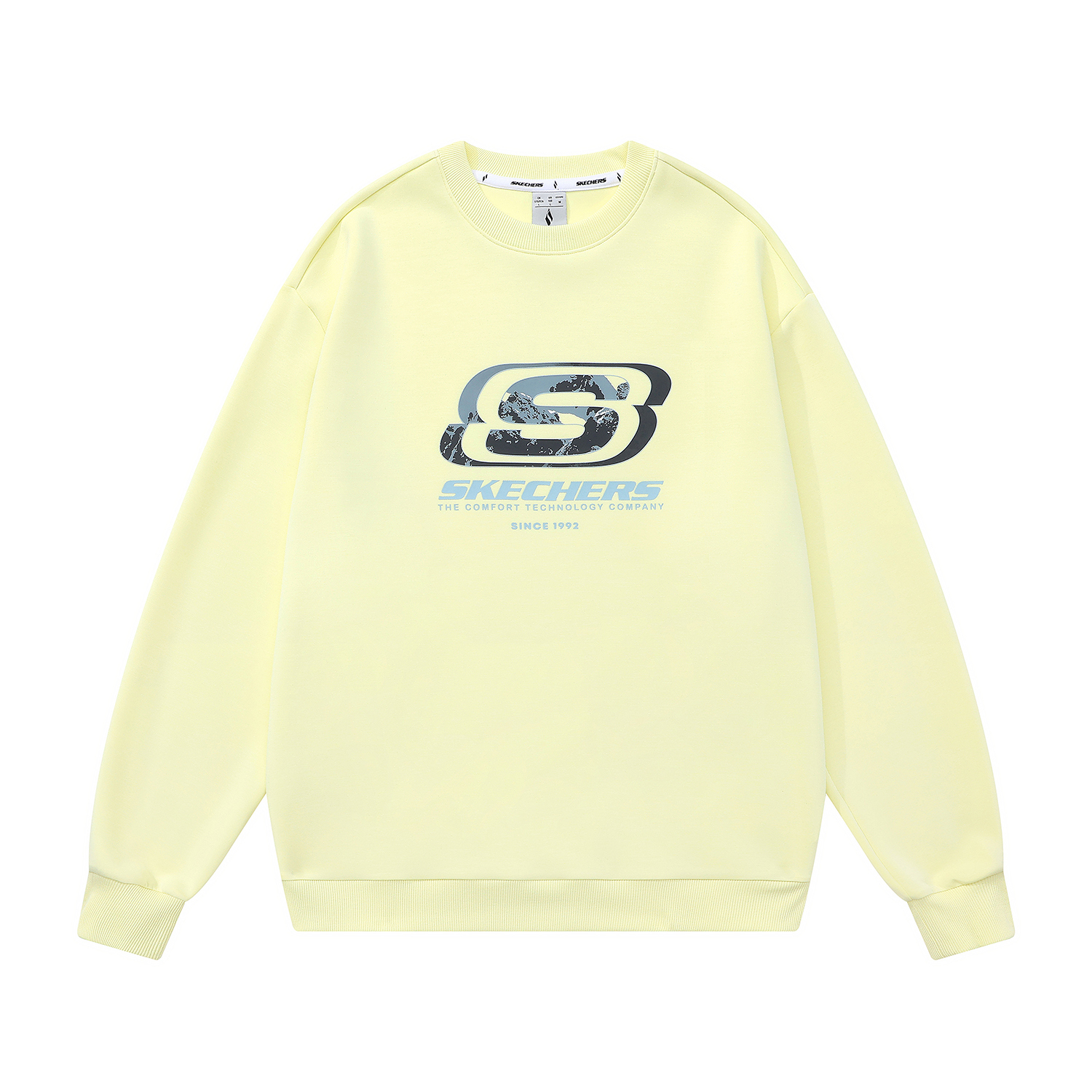 

Унисекс свитшот Skechers, серо-желтый