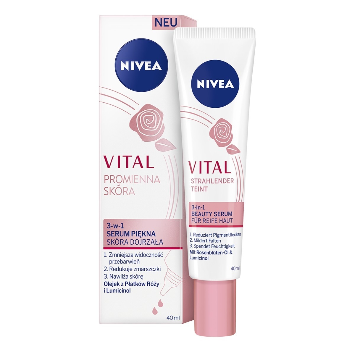 

Сыворотка для лица vital strahlender teint anti-altersflecken Nivea, объем 40 мл