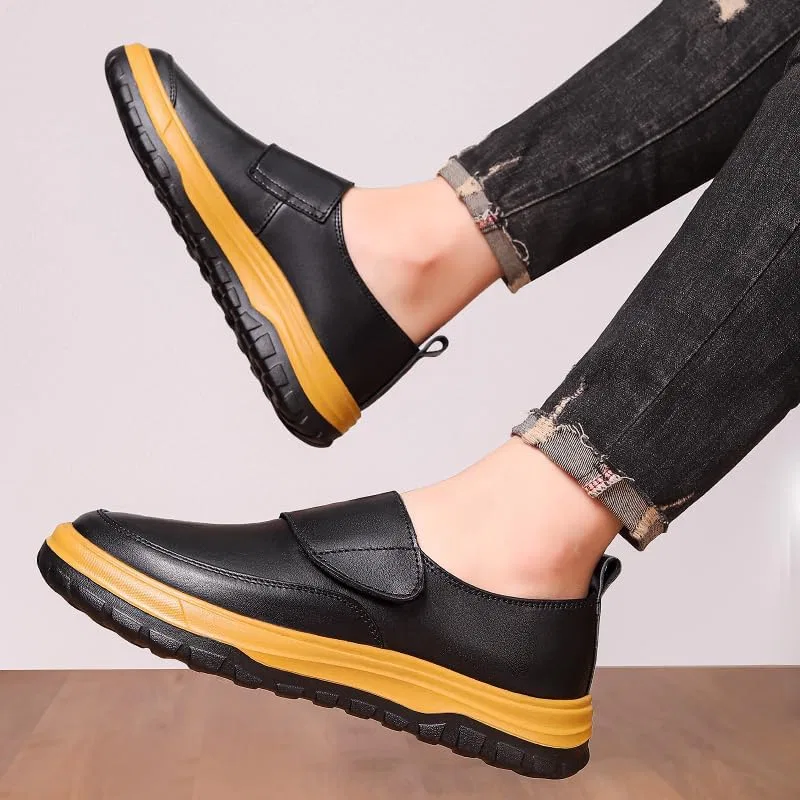 Мужские лоферы Premium Leather Casual Shoes, Black Chen Lin — фото 3