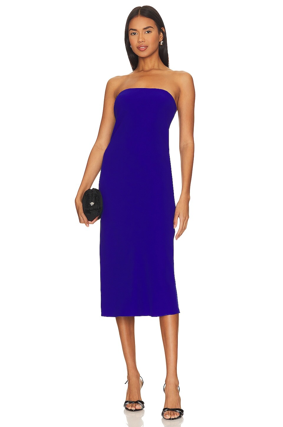 

Платье миди Amanda Uprichard X Revolve Shiran Strapless, цвет Lapis