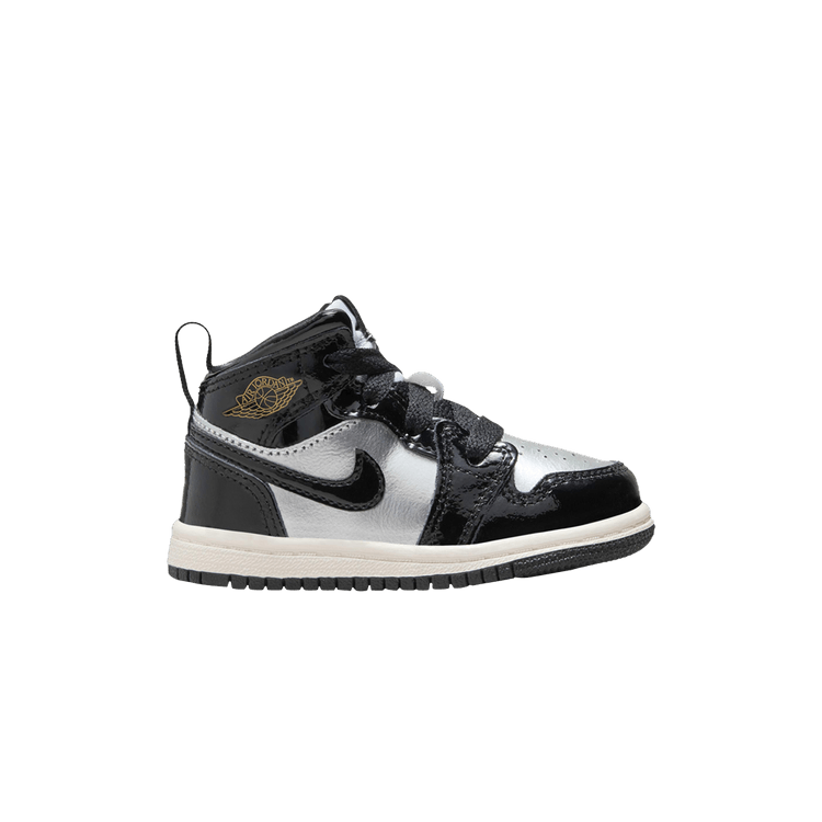 

Кроссовки Air Jordan Air Jordan 1 Mid SE TD 'Black Metallic Silver', черный