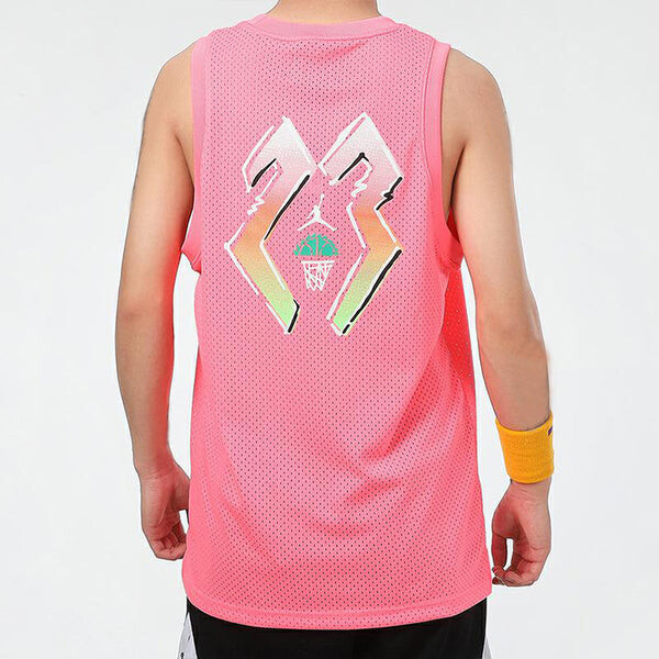 Майка Air Jordan Casual Sports Sleeveless Training Running Vest Pink Red, красный — фото 4