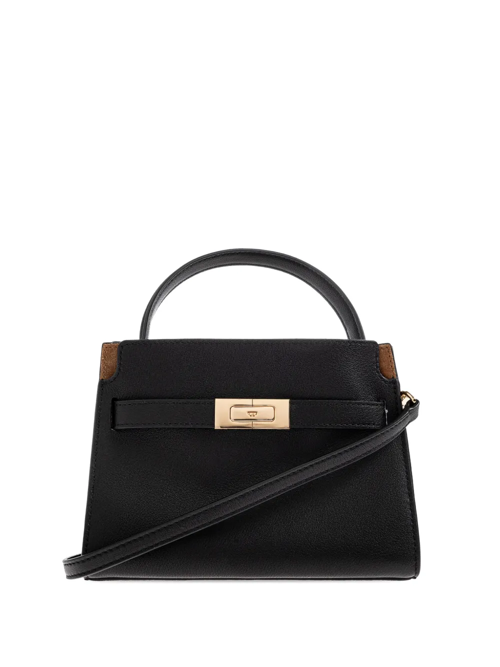 

Сумка-тоут из кожи с пряжкой Tory Burch, черный
