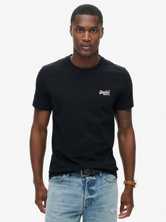 

Футболка с логотипом essential Superdry, цвет Black/Hazard Orange