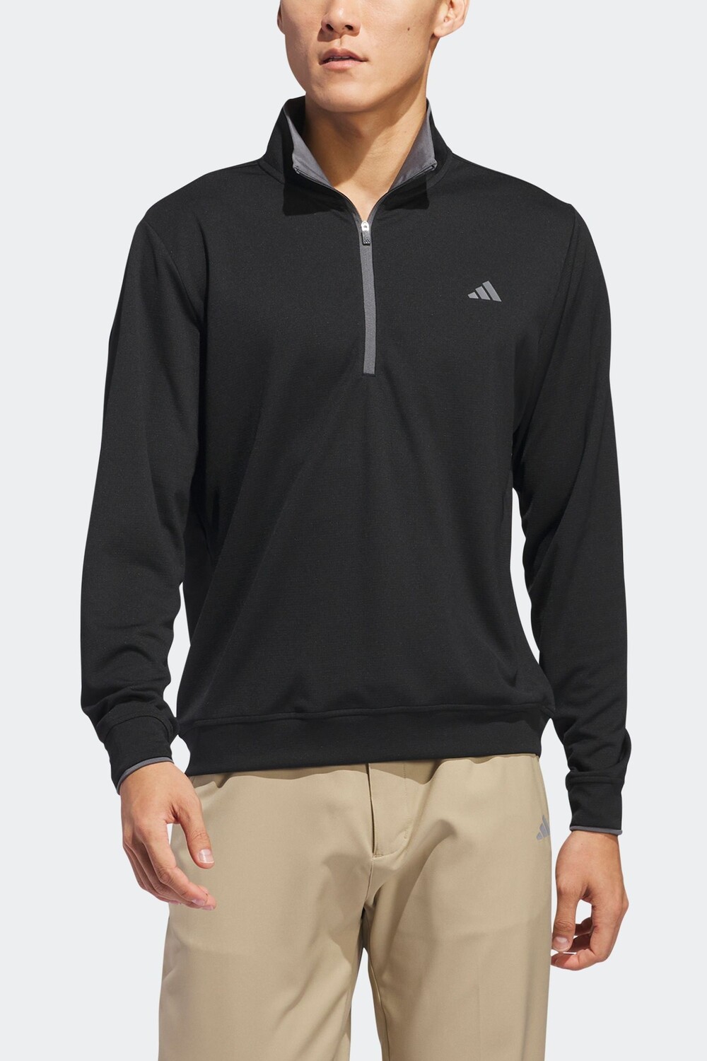 Легкий топ на короткой молнии Adidas Golf, черный — фото 4