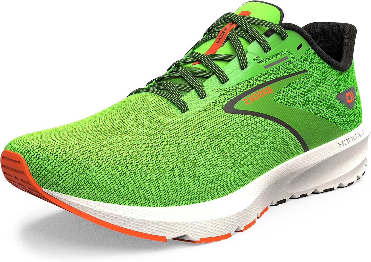 

Мужские нейтральные беговые кроссовки Brooks Launch 10, белый/зеленый/оранжевый