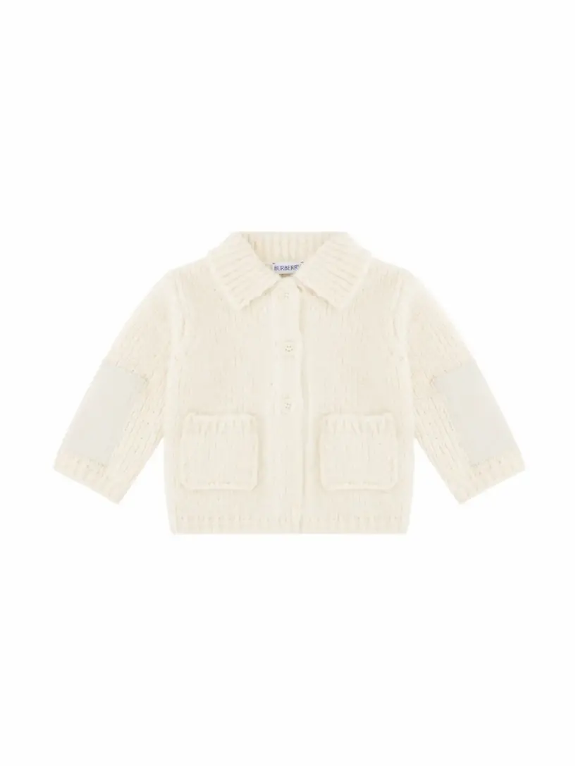

Шерстяной кардиган EKD Burberry, белый