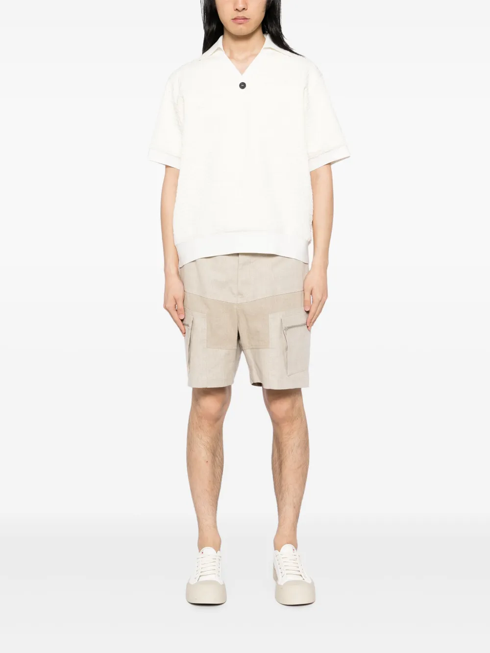 Толстовка с воротником поло и короткими рукавами JACQUEMUS, нейтральный — фото 2