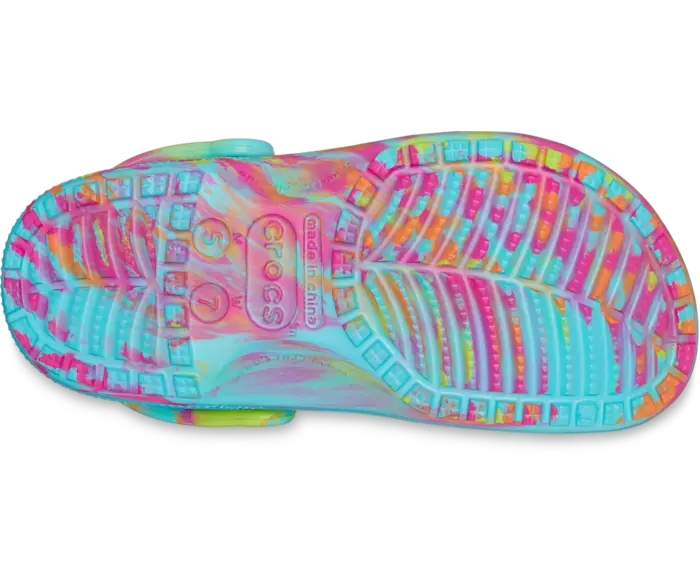 Классические мраморные сабо Crocs женские, цвет Neptune / Multi — фото 4