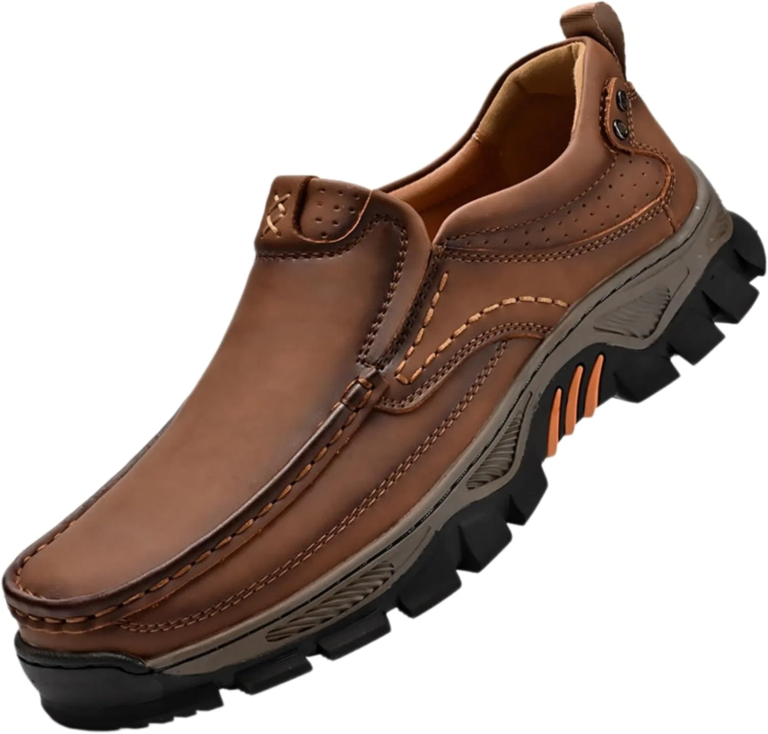 Мокасины Leather Slip on Hiking Shoes, светло-коричневый