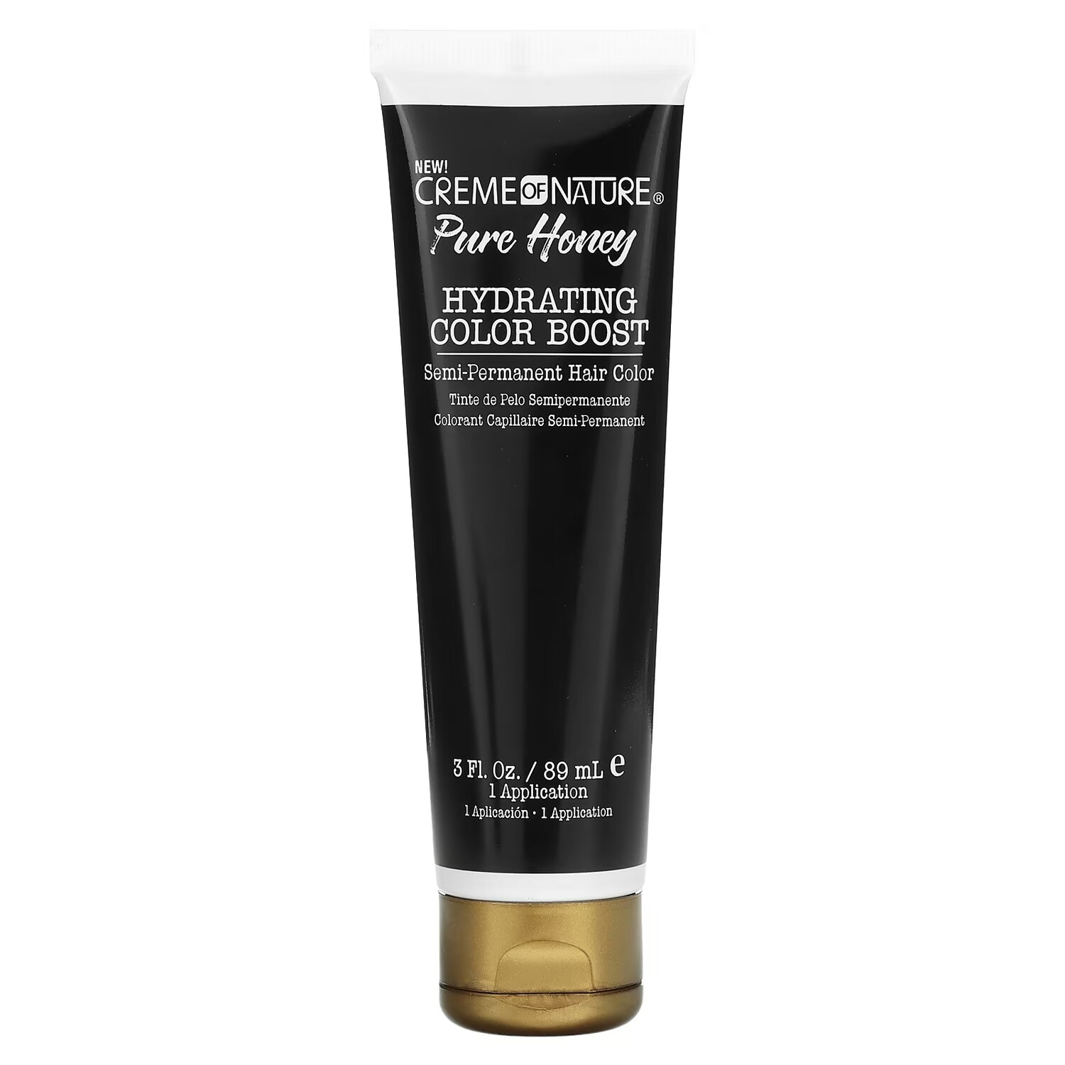

Creme Of Nature Pure Honey Hydrating Color Boost Silky Jet Black, 3 жидких унции (89 мл)