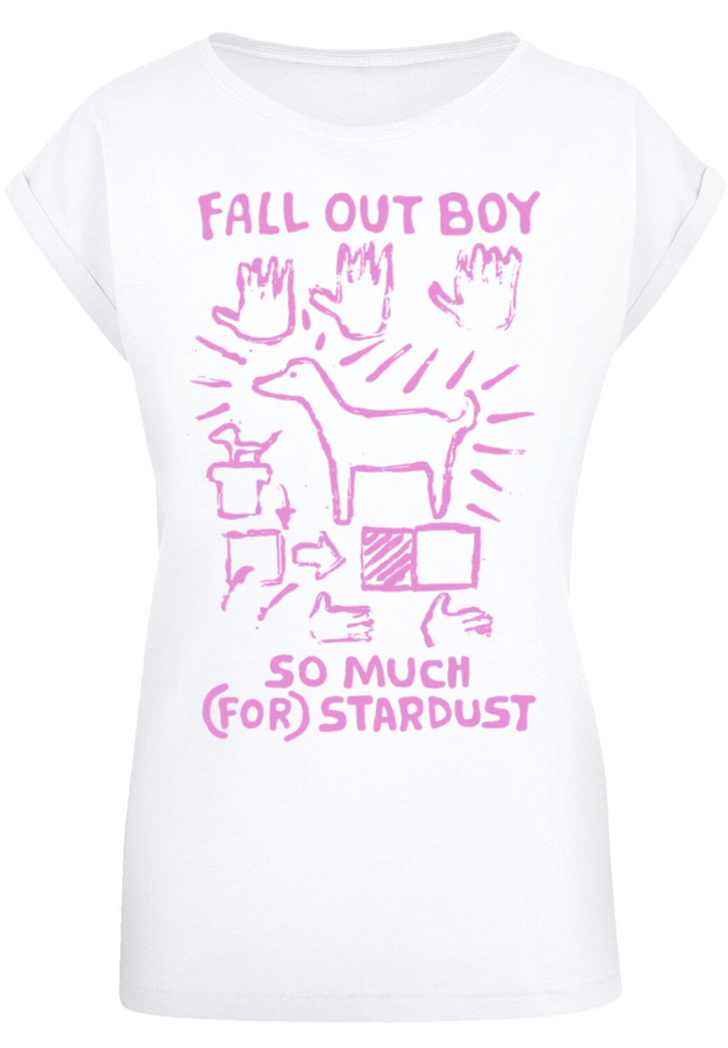 

Футболка F4NT4STIC Fall Out Boy Pink Dog So Much Stardust, белый
