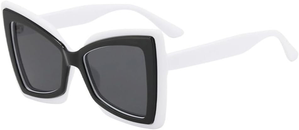 

Женские солнцезащитные очки MUTYNE Oversize Cat Eye, модные солнцезащитные очки с леопардовым принтом и градиентной окраской, защита от ультрафиолета UV400, винтажный стиль, White-black