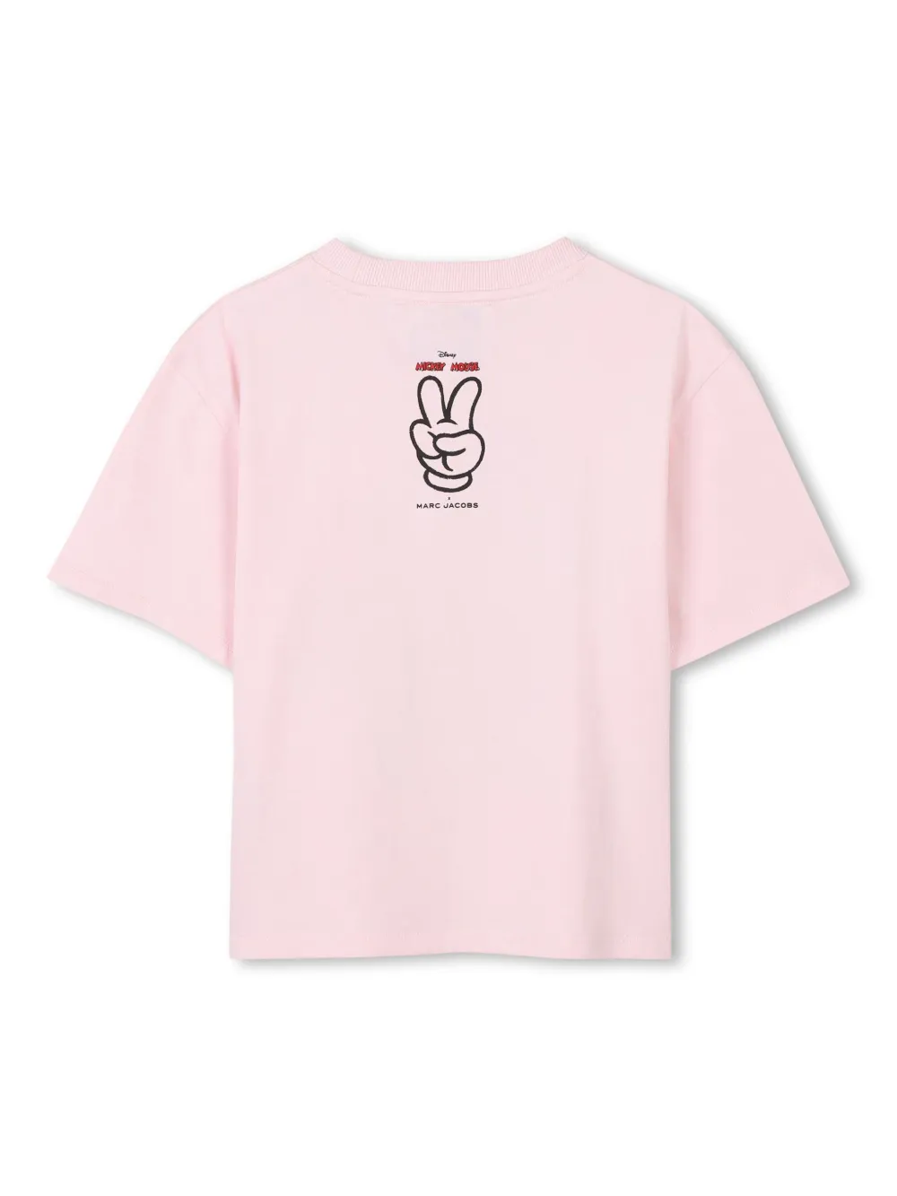 Футболка с графичным принтом из коллаборации с Mickey Mouse Marc Jacobs Kids, розовый — фото 2