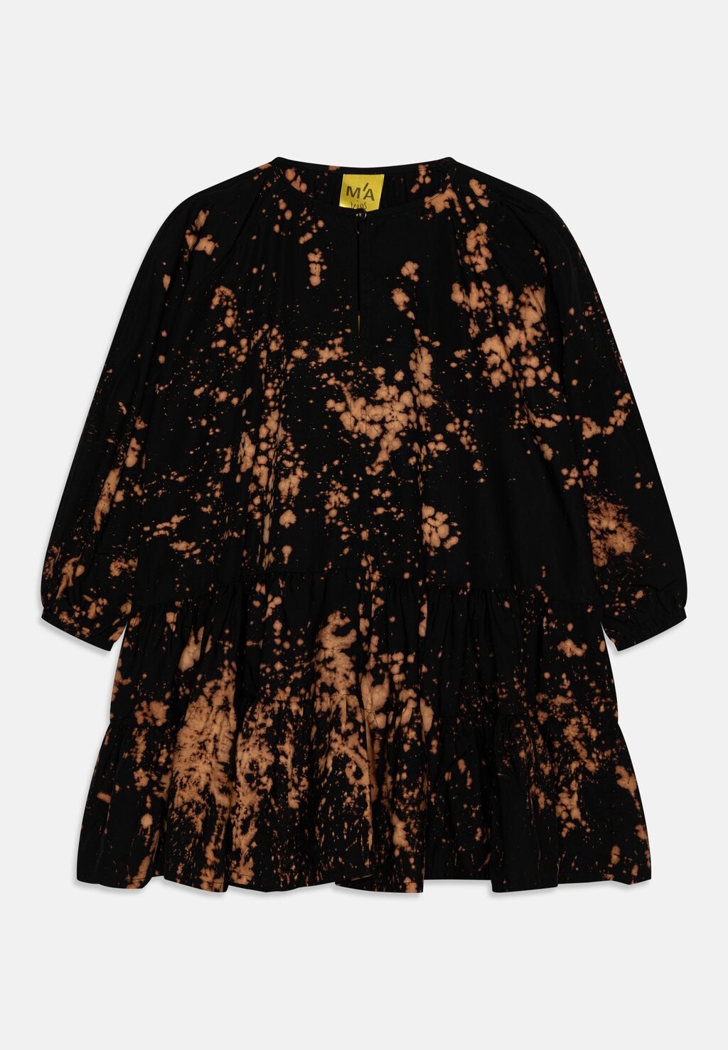 

Платье-рубашка Splattered Gathered Dress M'A KIDS by Marques ' Almeida, цвет black/orange