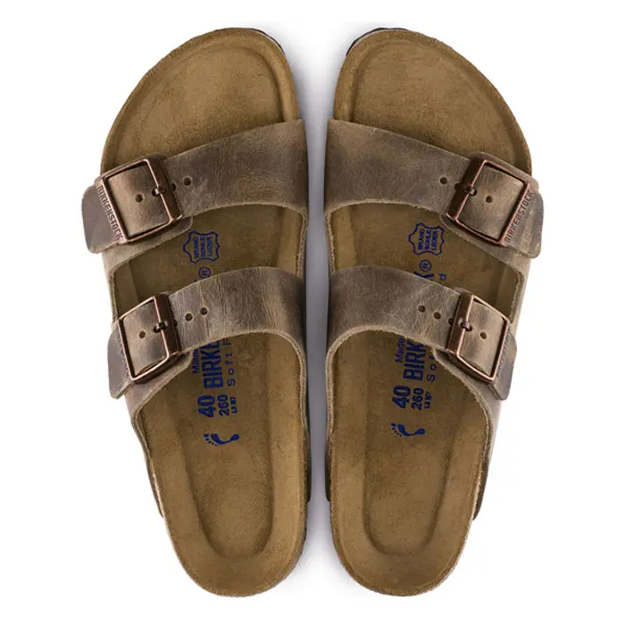 Мужские повседневные сандалии Arizona из промасленной кожи Birkenstock, Tabacco Brown — фото 2