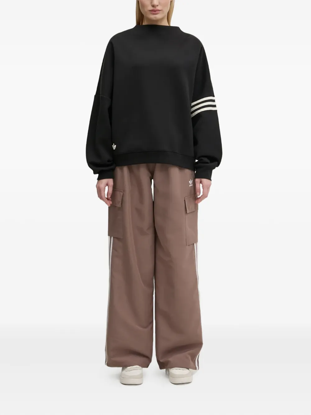 Спортивные брюки с полосками 3-Stripes adidas, коричневый — фото 2