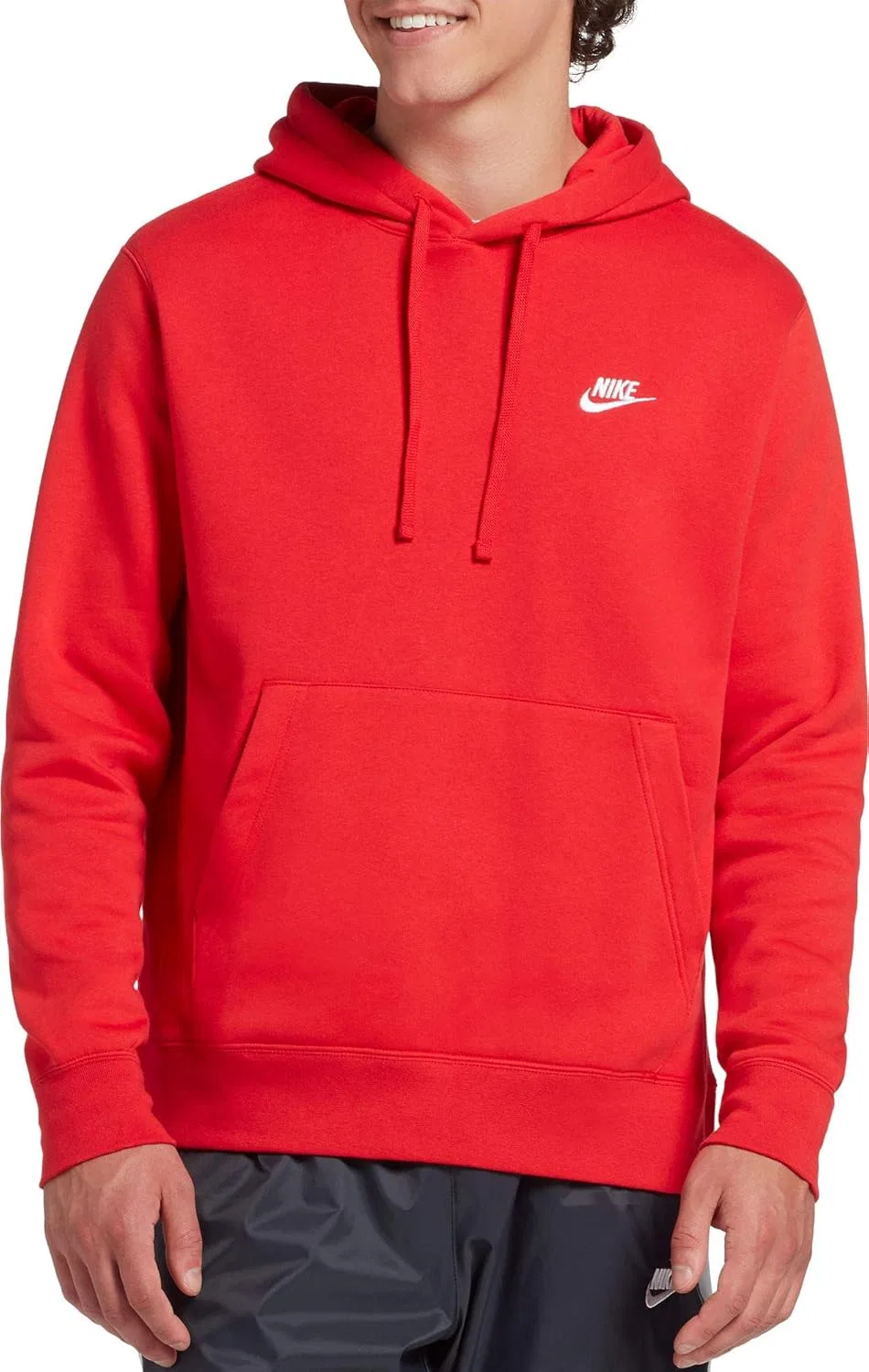 Толстовка Nike Sportswear Club с капюшоном, красно-белый